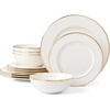 image:imageLenox 897867 Federal Gold Tree Accent Plates Service For 4 Christmas Dishes Dinnerware Set Holiday12Piece Dinnerware Set