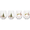 image:imageLenox 898093 Merry Grinchmas Tidbit Plates Service For 4 Assorted Christmas Dishes Dinnerware Set HolidayTumblers  Set of 4