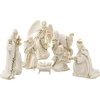 image:imageLenox Figurine 7Piece Mini Nativity Set Made Of Porcelain with 24K Gold Accent Christmas Decoration Christmas Decor Indoor Winter Decor for Home Table Decoration Ivory 7 Piece 4Inch HeightHolly