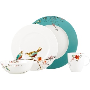 image:imageLenox 810174 Chirp Seasonal 9Inch Salad Plate 1Piece Service for 1 Luncheon Plate Christmas Dinnerware4Piece Place Setting