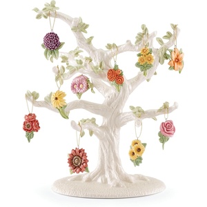 image:imageLenox 890508 Fall Flowers 10Piece Ornament SetOrnament Tree and 10Piece Ornament Set  Fall Florals