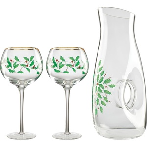 image:imageLenox 893570 Holiday Decal 4Piece Martini Glass Set Christmas Dinnerware Hosting3Piece Glassware Set