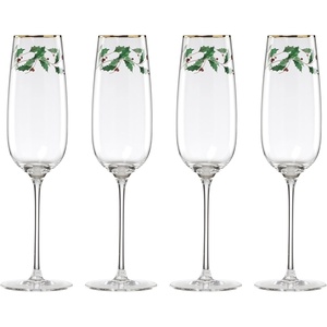 image:imageLenox 893570 Holiday Decal 4Piece Martini Glass Set Christmas Dinnerware HostingClassic
