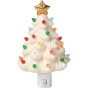 image:imageLenox 893624 Treasured Traditions Holiday Red Bulbs Lit Tree Christmas DecorNight Light