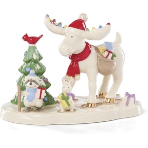 image:imageLenox 897676 Marcel The Moose Delivering Gifts Figurine Christmas Decorations Indoor Decor