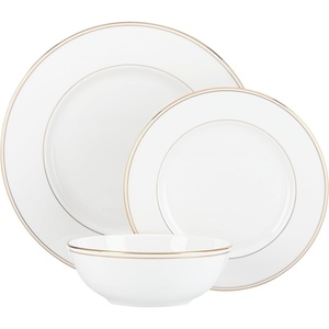 image:imageLenox 897867 Federal Gold Tree Accent Plates Service For 4 Christmas Dishes Dinnerware Set Holiday3Piece Place Setting