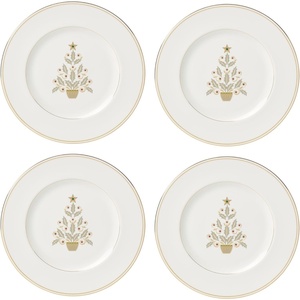 image:imageLenox 897867 Federal Gold Tree Accent Plates Service For 4 Christmas Dishes Dinnerware Set HolidayChristmas Accent Plates  Set of 4