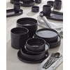 image:imageLenox Silverware Set Modulus Satin Black 20Piece Flatware Set Service For 4 1810 Stainless Steel Dishwasher Safe Cutlery Sets Kitchen Utensils Knives Spoons And Forks Home Black 20 PiecesBlack
