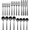 image:imageLenox Silverware Set Modulus Satin Black 20Piece Flatware Set Service For 4 1810 Stainless Steel Dishwasher Safe Cutlery Sets Kitchen Utensils Knives Spoons And Forks Home Black 20 PiecesBlack