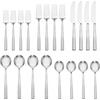 image:imageLenox Silverware Set Modulus Satin Black 20Piece Flatware Set Service For 4 1810 Stainless Steel Dishwasher Safe Cutlery Sets Kitchen Utensils Knives Spoons And Forks Home Black 20 PiecesSilver