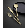 image:imageLenox Silverware Set Modulus Satin Black 20Piece Flatware Set Service For 4 1810 Stainless Steel Dishwasher Safe Cutlery Sets Kitchen Utensils Knives Spoons And Forks Home Black 20 PiecesChampagne