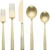 image:imageLenox Silverware Set Modulus Satin Black 20Piece Flatware Set Service For 4 1810 Stainless Steel Dishwasher Safe Cutlery Sets Kitchen Utensils Knives Spoons And Forks Home Black 20 PiecesChampagne