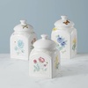 image:imageLenox Butterfly Meadow 3Piece Canister Set 660 LB MultiSquare Canisters  Set of 3