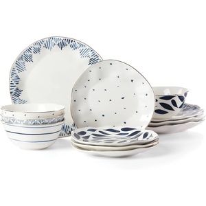 image:imageLenox Blue Bay 4Piece Dessert Mug Set 275 LB12Piece Dinnerware Set Dessert  Ikat