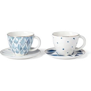 image:imageLenox Blue Bay 4Piece Dessert Mug Set 275 LBTeacup  Saucer Set