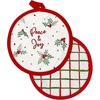 image:imageLenox Bayberry Peace amp Joy Oven Mit and Pot Holder 2 Piece Set Multicolor 8 W x 125 L8W x 125L