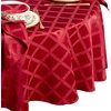 image:imageLenox Laurel Leaf 90 Round Tablecloth WhiteRed
