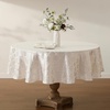image:imageLenox Laurel Leaf 90 Round Tablecloth WhitePlatinum