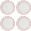 image:imageLenox 897166 Gingham Dinner Plates Set of 4 Pink Valentines DayPink