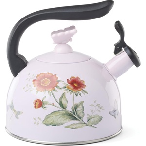 image:imageLenox 890452 Butterfly Meadow Sponge HolderTea Kettle  Pink with Red Floral