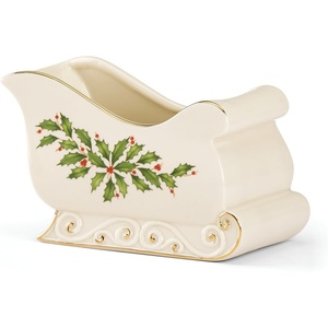 image:imageLenox 893490 Holiday 2Tiered Server Christmas DinnerwareCandy Dish  Sleigh