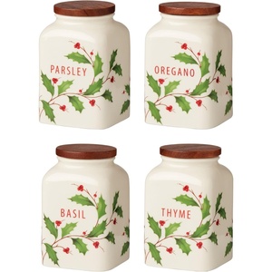 image:imageLenox 893490 Holiday 2Tiered Server Christmas DinnerwareSpice Jars  Cooking