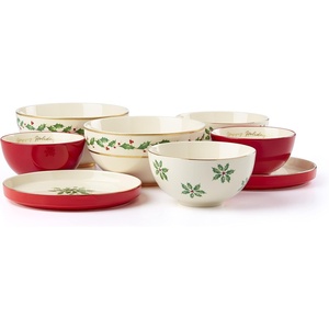 image:imageLenox 893494 Holiday Luna Nesting Dinnerware Set Christmas Hosting1162