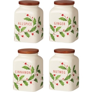 image:imageLenox 895048 Holiday Baking Spice Jars Set of 4 Christmas Theme