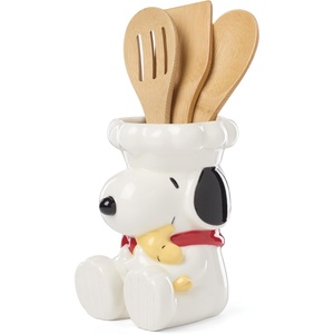 image:imageLenox 897681 Chef Snoopy Figural Utensil Crock 4Piece SetUtensil Crock