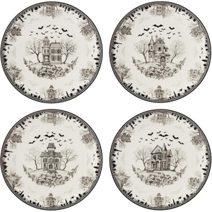 image:imageLenox Vintage Halloween Collection Haunted Manor Dinner Plate Set 4PieceAccent Plates  Haunted House