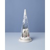 image:imageLenox 896633 Lit Christmas Cone with Farmhouse Scene Holiday Decor