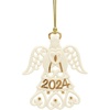 image:imageLenox 896056 2024 Silverplate Engagement Ring OrnamentA Year to Remember Angel