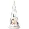image:imageLenox 896633 Lit Christmas Cone with Farmhouse Scene Holiday Decor