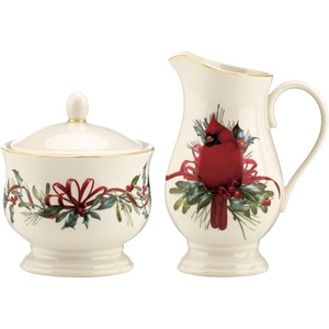 image:imageLenox 894203 Winter Greetings Cardinal Bowl Christmas DinnerwareSugar  Creamer Set