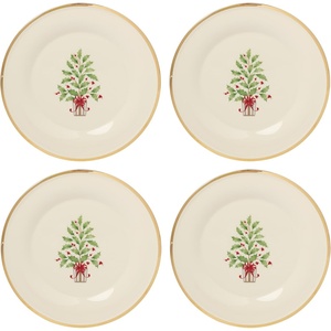 image:imageLenox 897082 Holiday Dinnerware Place Setting Bowls Set of 4 ChristmasAccent Plates  Trees  Set of 4