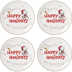 image:imageLenox 897751 Snoopy Christmas Santa Sack Candy Bowl Christmas Dishes Festive Holiday ServewareAccent Plates  Set of 4
