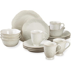 image:imageLenox 895724 French Perle Fruit Bowls Set Of 4 White16Piece Dinnerware Set