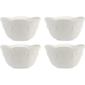 image:imageLenox 895724 French Perle Fruit Bowls Set Of 4 WhiteFruit Bowls  Set of 4