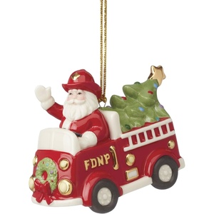 image:imageLenox 896350 Butterfly Meadow Teapot Ornament ChristmasSanta in Fire Truck