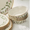 image:imageLenox Holiday 6Piece Salad Plates Dinnerware Set Service For 6 Porcelain Dishwasher Safe Round Plates Set Ivory Red amp Green Perfect for Gatherings Hosting Christmas Dinnerware Ivory 6 PieceChristmas