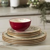 image:imageLenox Holiday 6Piece Salad Plates Dinnerware Set Service For 6 Porcelain Dishwasher Safe Round Plates Set Ivory Red amp Green Perfect for Gatherings Hosting Christmas Dinnerware Ivory 6 PieceSalad Plates  Set of 6