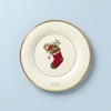 image:imageLenox Holiday 6Piece Salad Plates Dinnerware Set Service For 6 Porcelain Dishwasher Safe Round Plates Set Ivory Red amp Green Perfect for Gatherings Hosting Christmas Dinnerware Ivory 6 PieceAccent Plate