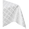 image:imageLenox Laurel Leaf 70x144 Oblong Tablecloth WhitePlatinum