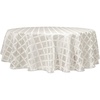 image:imageLenox Laurel Leaf 70x144 Oblong Tablecloth WhitePlatinum