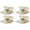 image:imageLenox Holiday Christmas Porcelain Mug Set for 4 12ozEspresso Cup  Saucer Set