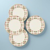 image:imageLenox Holiday Plaid Porcelain 12Piece Christmas Dinnerware Set for 4Dinner Plates  Set of 4
