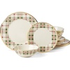image:imageLenox Holiday Plaid Porcelain 12Piece Christmas Dinnerware Set for 412Piece Dinnerware Set