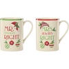 image:imageLenox 898265 Mr amp Mrs 2Piece Set of Festive Mugs Service For 2 Christmas Drinkware Set Holiday GlassesMugs  Set of 2  Mr  Mrs