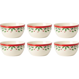 image:imageLenox 898265 Mr amp Mrs 2Piece Set of Festive Mugs Service For 2 Christmas Drinkware Set Holiday GlassesDessert Bowls  Set of 6