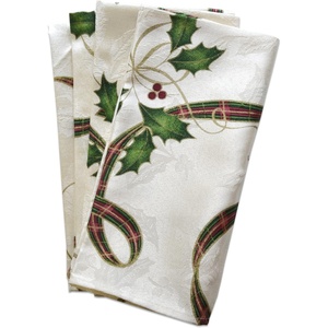 image:imageLenox Holiday Nouveau Ribbon Tablecloth Multicolor  70 W x 70 LNapkins